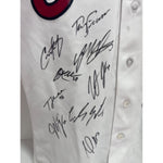 Load image into Gallery viewer, Cleveland Indians Jose Ramirez Jerry Francona Francisco Lindor Corey kluber 2016 game model Indians embroidered jersey signed
