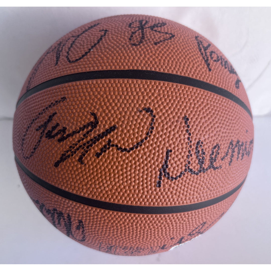 Boston Celtics NBA champions Jason Tatum Jaylen Brown 2023 24 Spalding full size basketball signed with proof