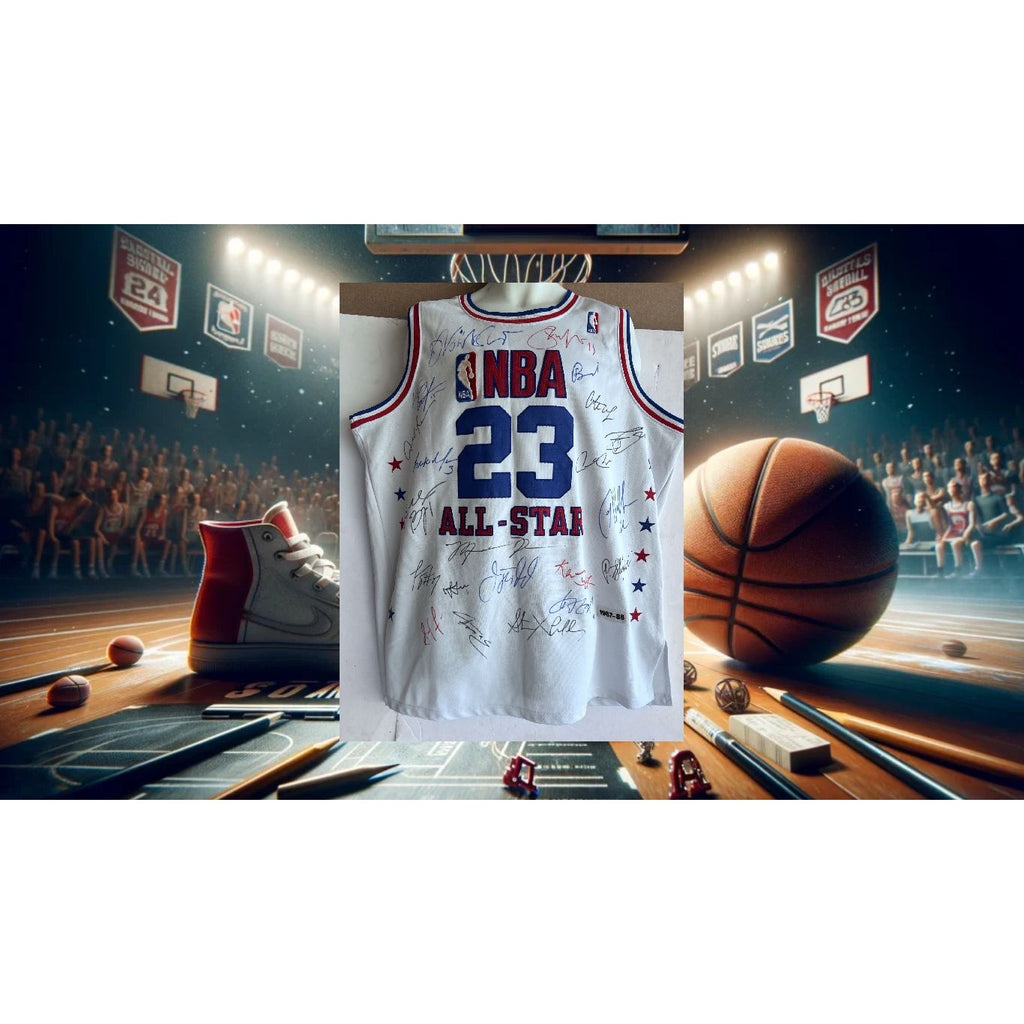 Michael Jordan 1993 All-Star Game Jersey signed by 20 NBA legends Kobe Bryant Tim Duncan Yao Ming with proof