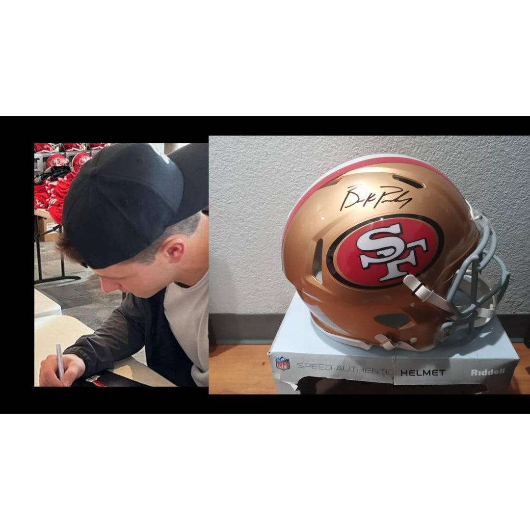 San Francisco 49ers Brock Purdy Riddell speed authentic game model helmet signed with proof