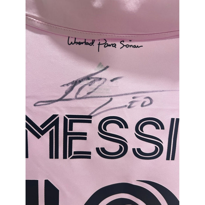 Lionel Messi Inter Miami size game model jersey signed with proof