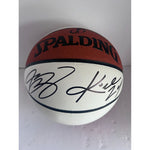 Load image into Gallery viewer, spalding basketball signed by Kobe Bryant and Lebron James signed with proof
