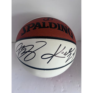 spalding basketball signed by Kobe Bryant and Lebron James signed with proof