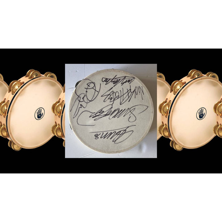 Duran Duran Simon Le Bon, John Taylor, Nick Rhodes Roger Taylor and Andy Taylor tambourine signed with proof