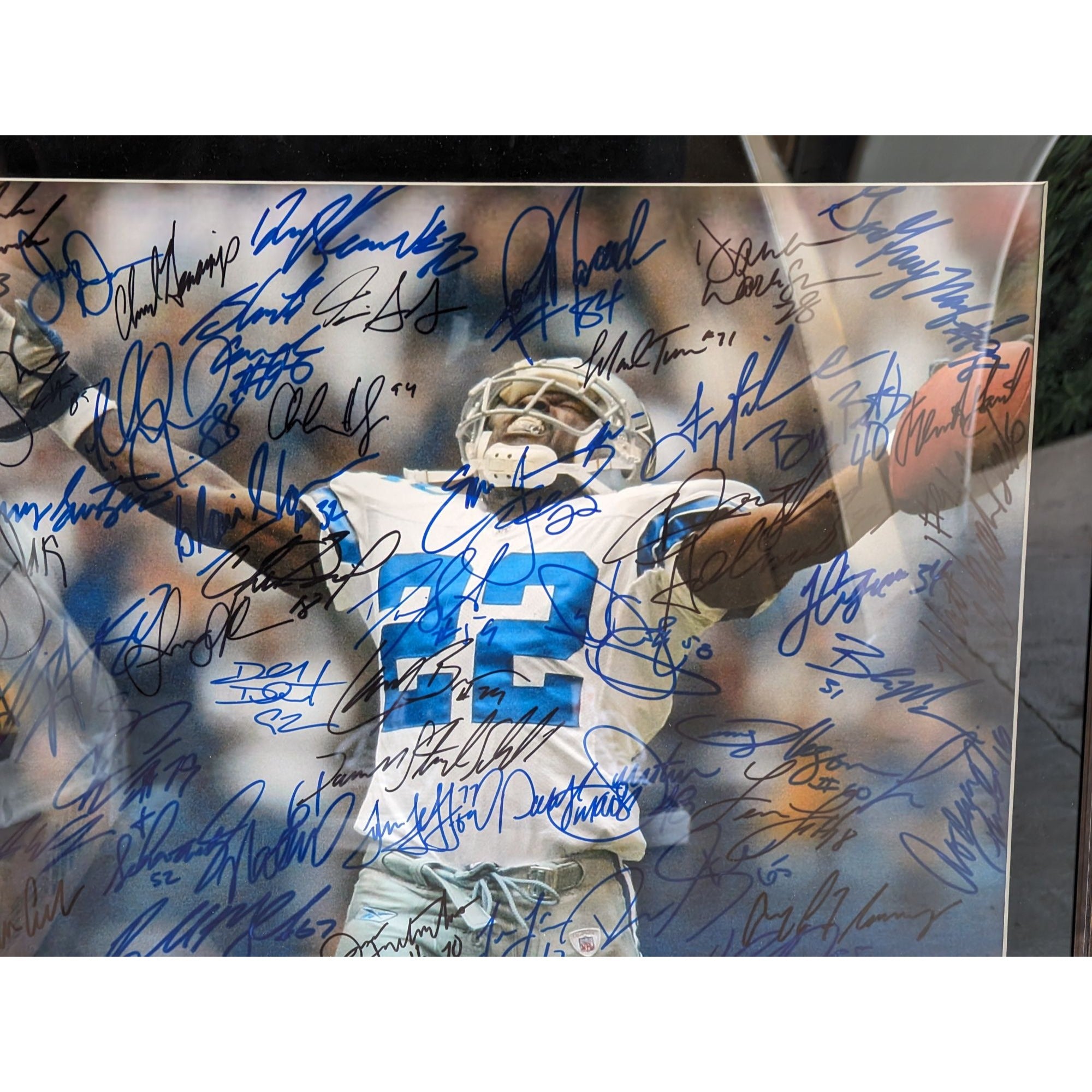 Dallas Cowboys 1992-93 Super Bowl champions team signed photo with proof