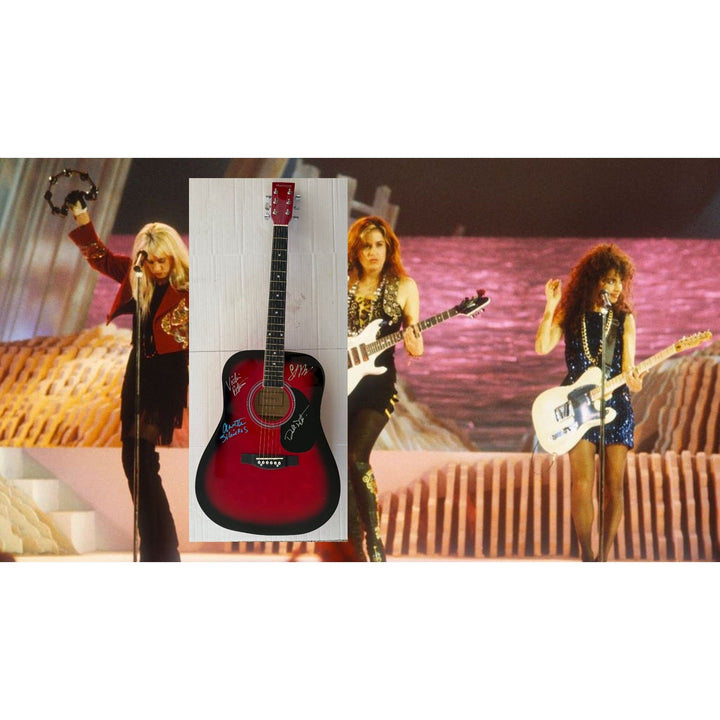 The Bangles Susanna Hoffs, Debbi Peterson, Vicki Peterson, and Michael Steele signed with proof.