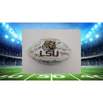 Load image into Gallery viewer, Joe Burrow Ja&#39;Marr Chase LSU Tigers full size National Champions football signed with w proof
