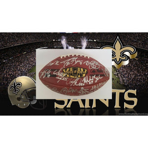 New Orleans Saints Drew Brees 2010 Super Bowl champions team signed NF –  Awesome Artifacts