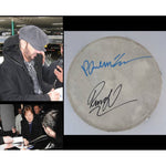 Load image into Gallery viewer, The Beatles Paul McCartney and Ringo Starr 10 inch tambourine signed with proof

