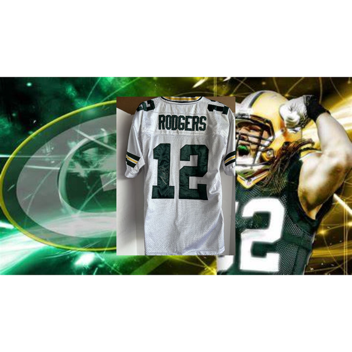 Aaron Rodgers Green Bay Packers game model Jersey Reebok size 48 signed with proof