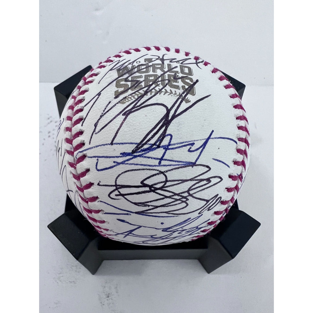 Chicago Cubs 2016 World Series champions team signed commemorative baseball Anthony Rizzo Joe Maddon Kris Bryant WS mvp Ben Zobrist