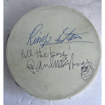 Load image into Gallery viewer, Paul McCartney and Ringo Starr of The Beatles 10-in tambourine signed with proof
