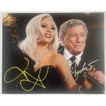 Load image into Gallery viewer, Tony Bennett and Lady Gaga 8x10 photo sign with proof
