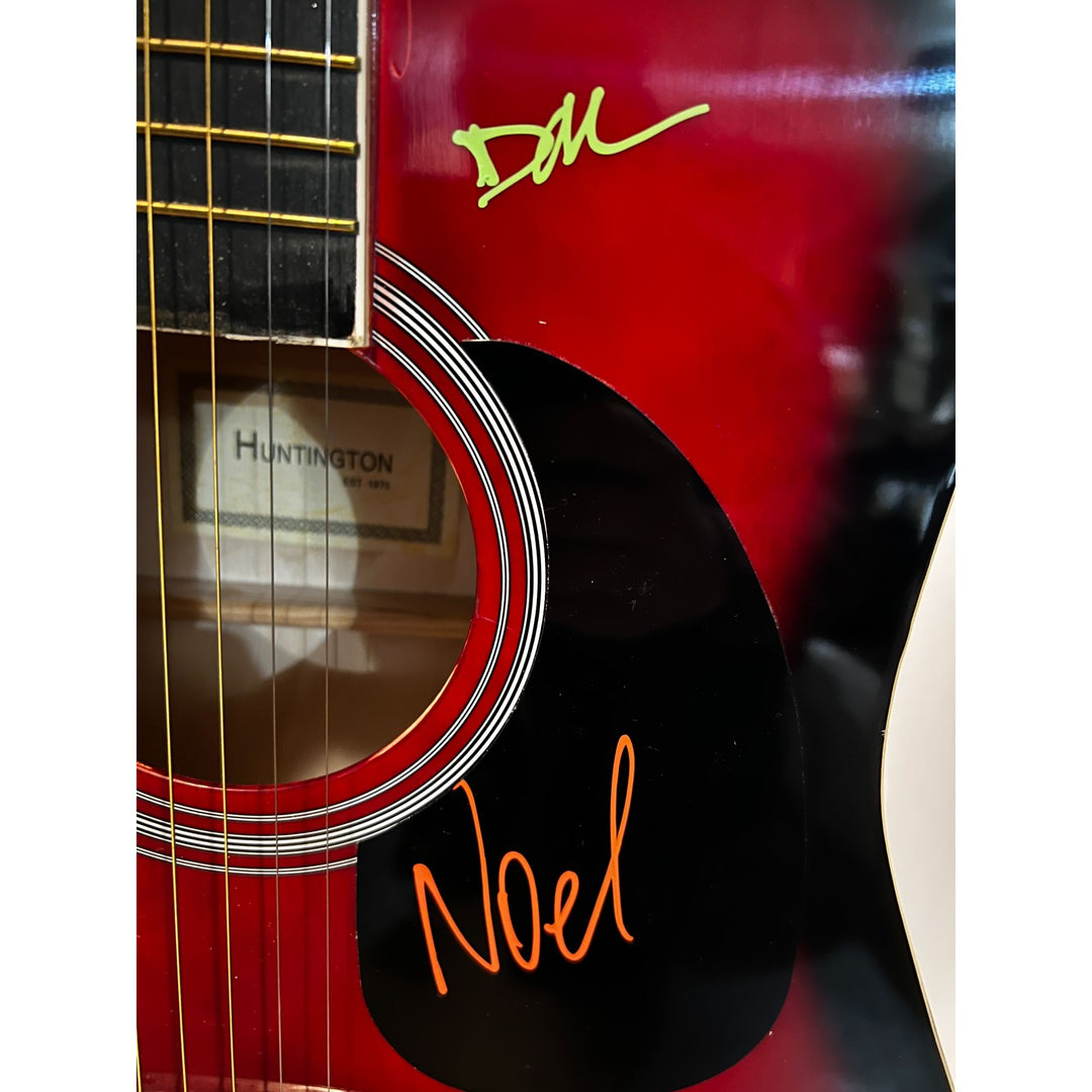 Dolores O Riordan, Noel and Mike Hogan, Fergal Lawler The Cranberries  one of a kind acoustic guitar signed with proof