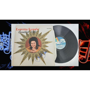 Loretta Lynn greatest hits LP signed with proof