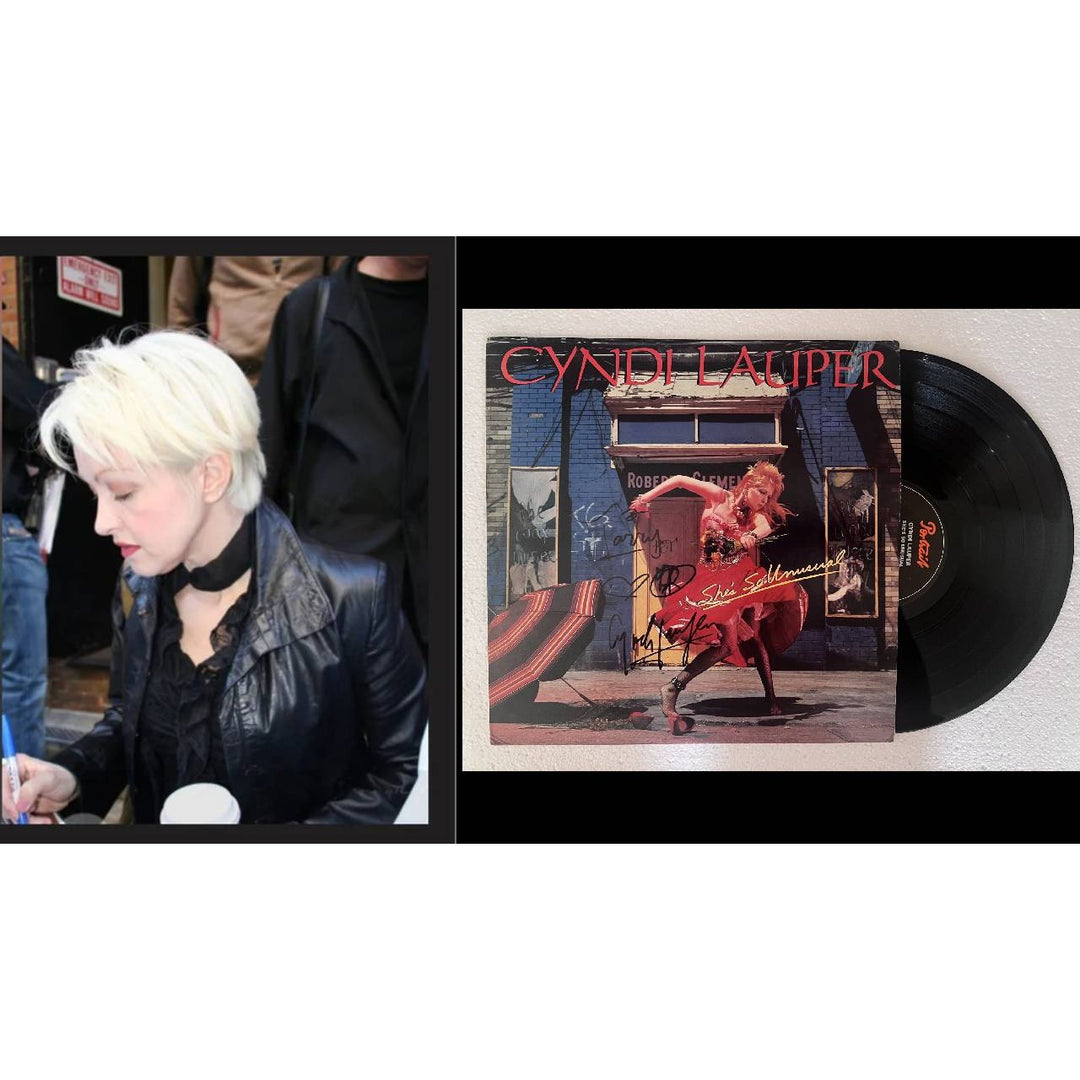 Cindy Lauper She's so Unusual original lp signed with proof