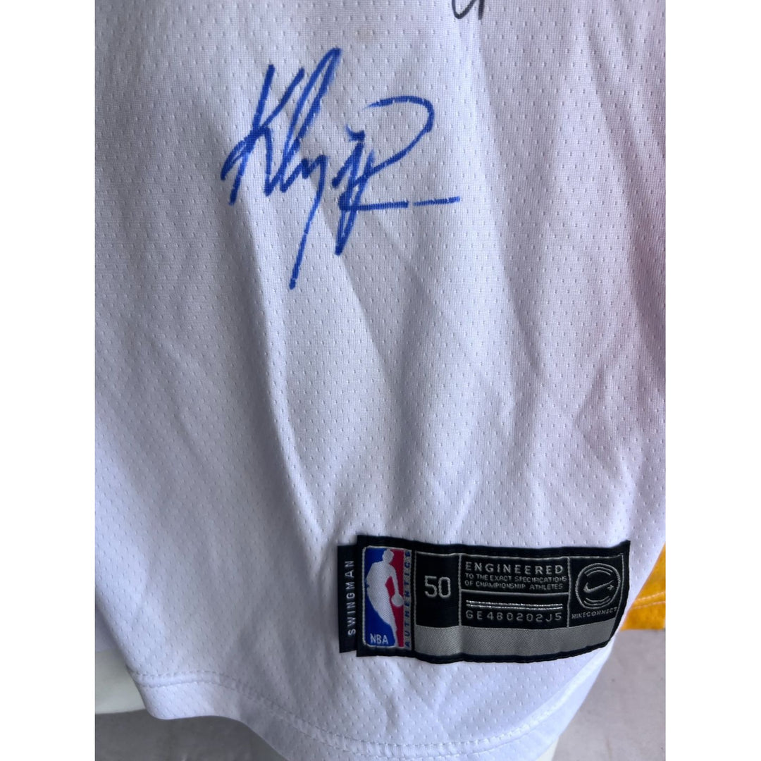 Golden State Warriors Draymond Green Steph Curry Klay Thompson 2021/22 NBA champions team signed jersey with proof