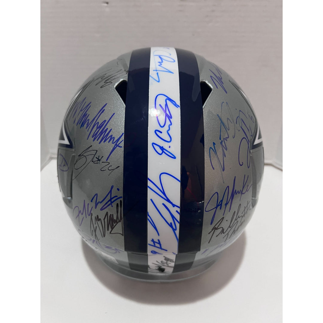 Dallas Cowboys 2023 Riddell speed full size helmet replica Dak Prescott Micah Parsons Tony Pollard Mike McCarthy 40 plus members of the2023