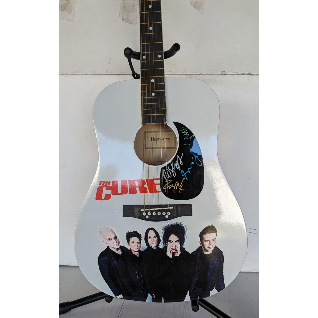 Robert Smith and the Cure full size One of A Kind acoustic guitar signed with proof