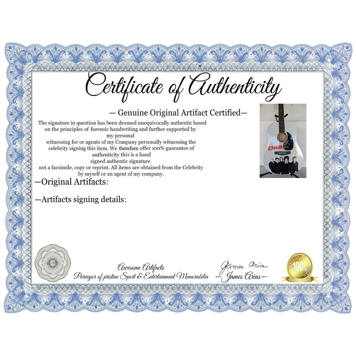 Robert Smith and the Cure full size One of A Kind acoustic guitar signed with proof