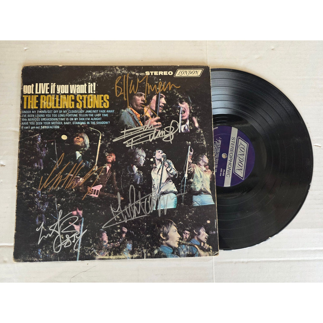 The Rolling Stones ''got Live if you want it!'' LP signed with proof.