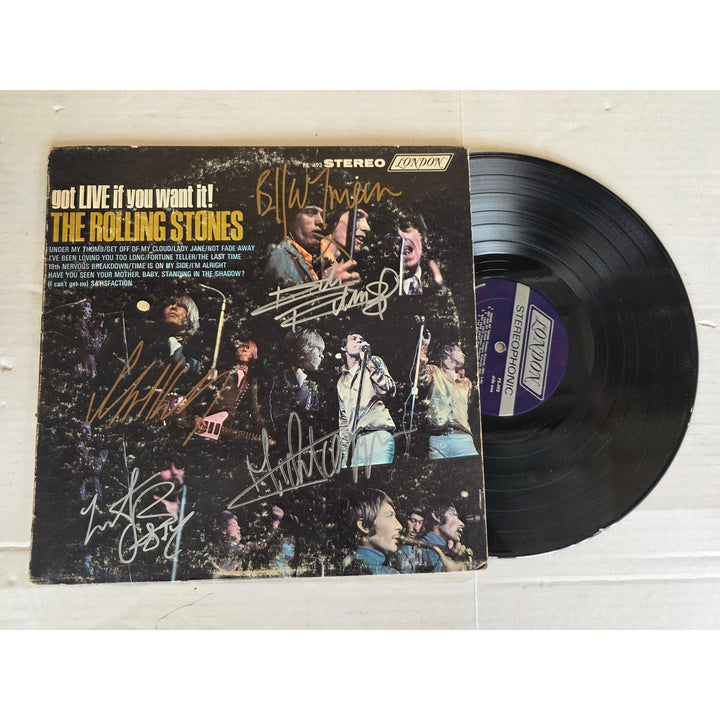 The Rolling Stones ''got Live if you want it!'' LP signed with proof.