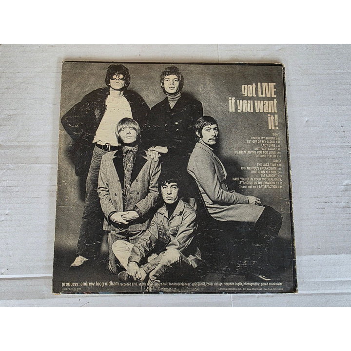 The Rolling Stones ''got Live if you want it!'' LP signed with proof.