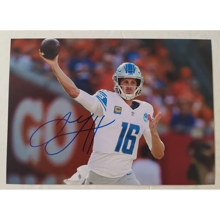 Jared Goff, Detroit, Lions, 5x7 photo, signed, with proof