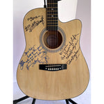 Load image into Gallery viewer, Keith Richards Bob Dylan Ronnie Wood One of a Kind signed and inscribed full size Ashharpe acoustic guitar signed with proof
