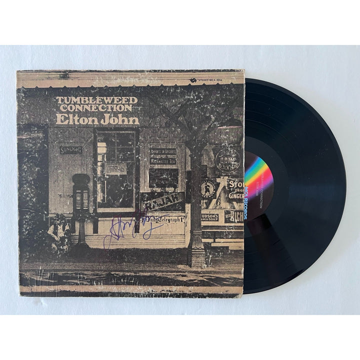 Elton John tumbleweed connection original LP signed with proof