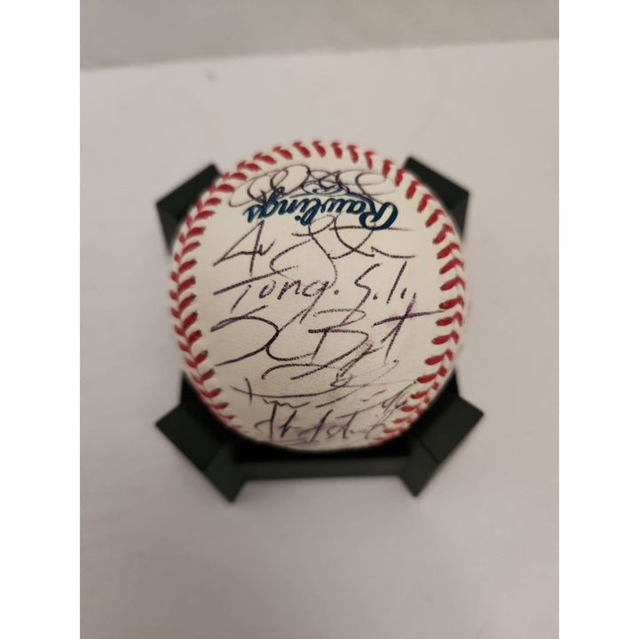 Anthony Rizzo Joe Maddon Chicago Cubs World Series champions team signed baseball