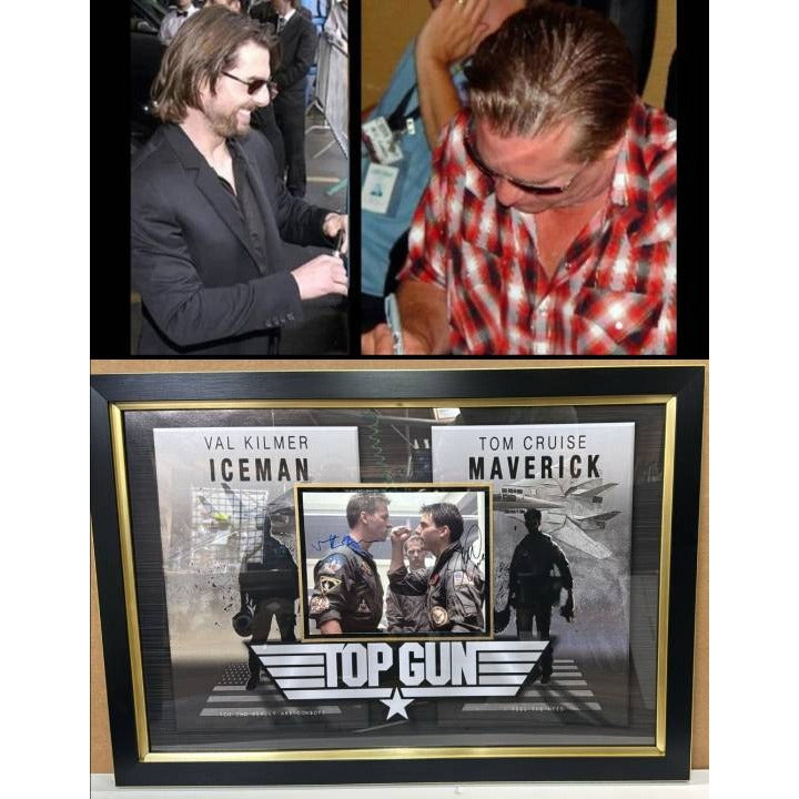 Top Gun Tom Cruise Val Kilmer 8x10 photo signed and framed in museum quality frame with proof