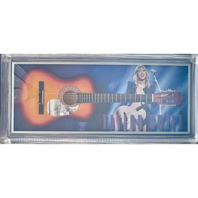 Taylor Swift full size acoustic guitar signed and framed 40' with proof
