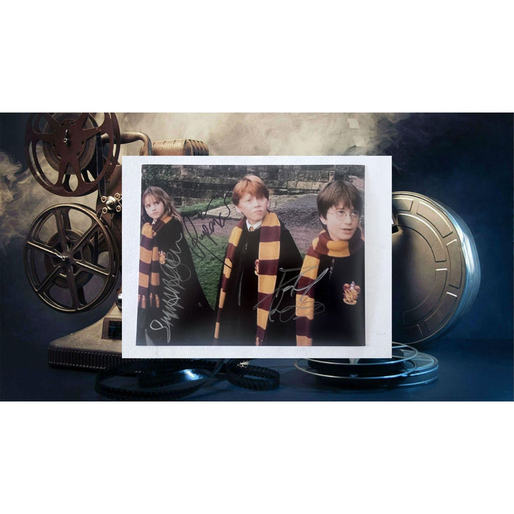 Harry Potter Daniel Radcliffe Rupert Grint Emma Watson 8x10 photo signed with proof