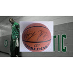 Load image into Gallery viewer, Jaylen Brown, Kristaps Porzingis Boston Celtics Spalding full size basketball signed with proof
