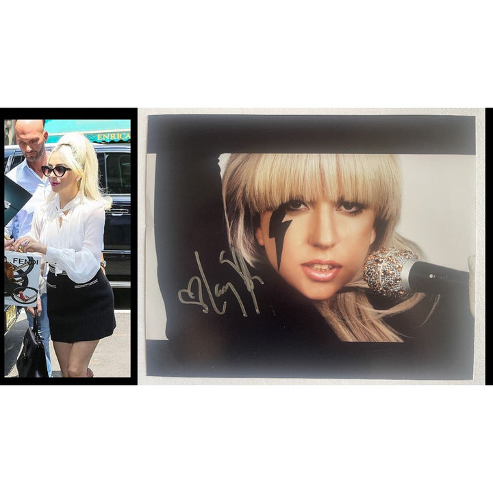 Lady Gaga 8x10 photo signed with proof