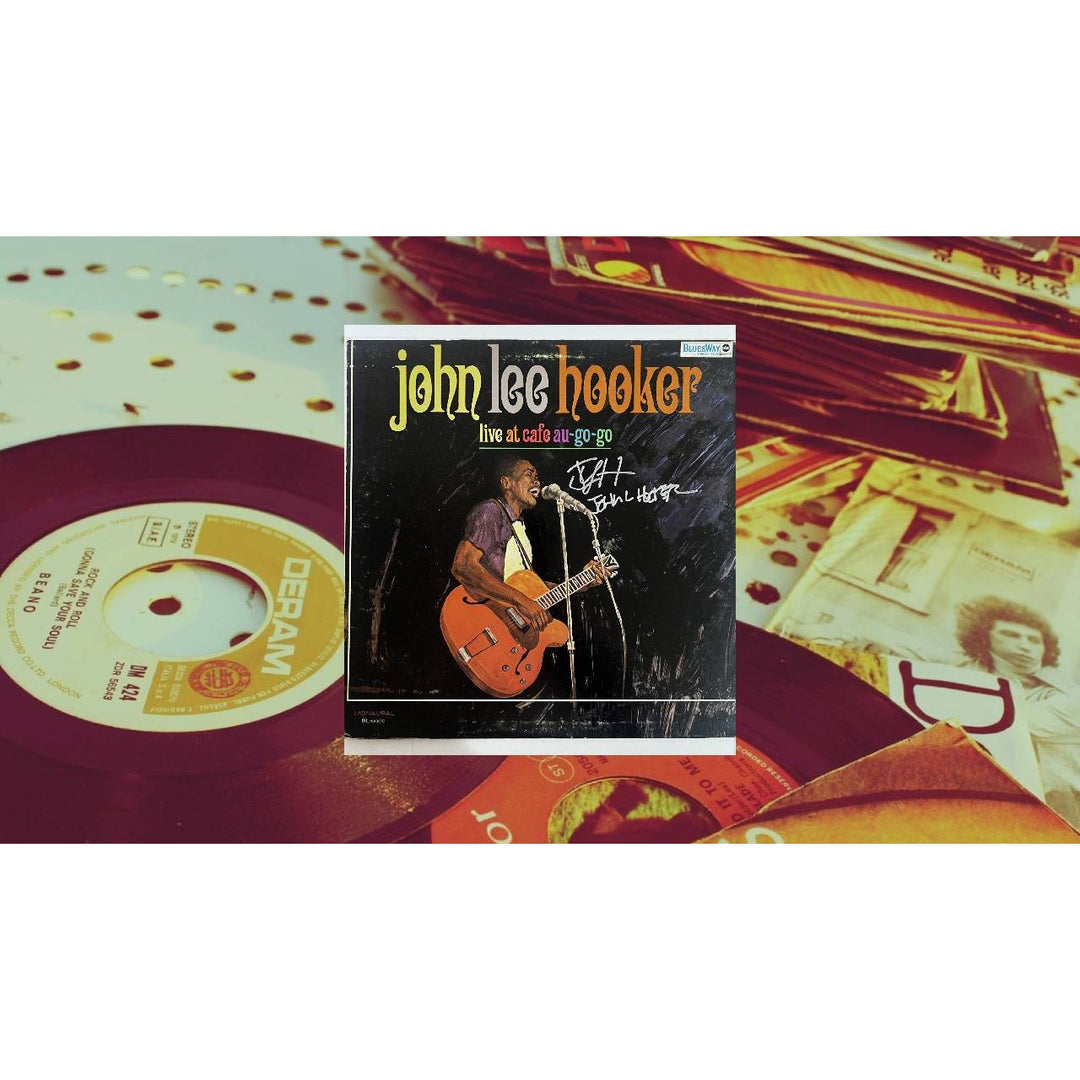 John Lee Hooker live at Cafe Au go-go original LP signed with proof