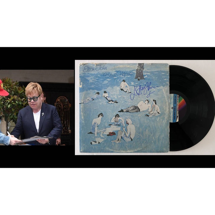 Elton John Blue Moves original LP signed with proof