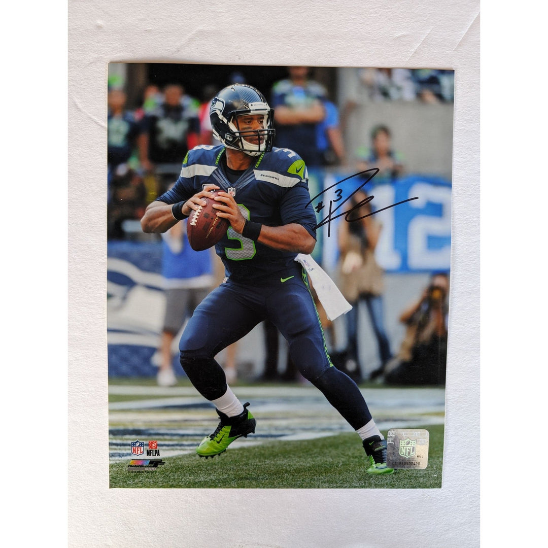 Russell Wilson Seattle Seahawks 8x10 photo signed with proof Awesome Artifacts