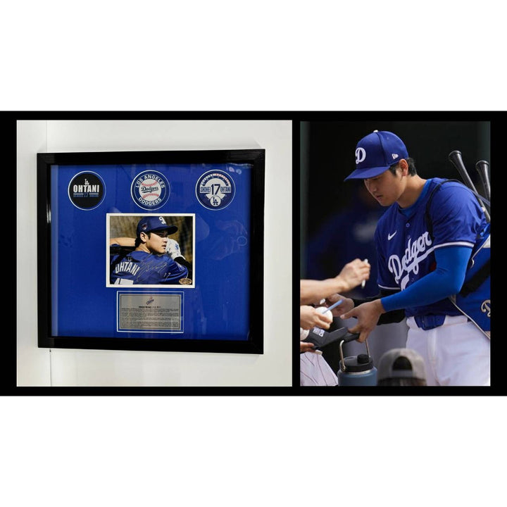 Shohei Ohtani Los Angeles Dodgers 8x10 photo signed and framed 25x22 inch with proof