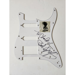 Bob Dylan Fender Stratocaster electric pickguard signed with proof