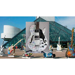 Load image into Gallery viewer, Rock and Roll icons Roger Waters, Eddie Van Halen, Bob Dylan, Robert Plant, Roonie Wood hollow body electric guitar signed with proof
