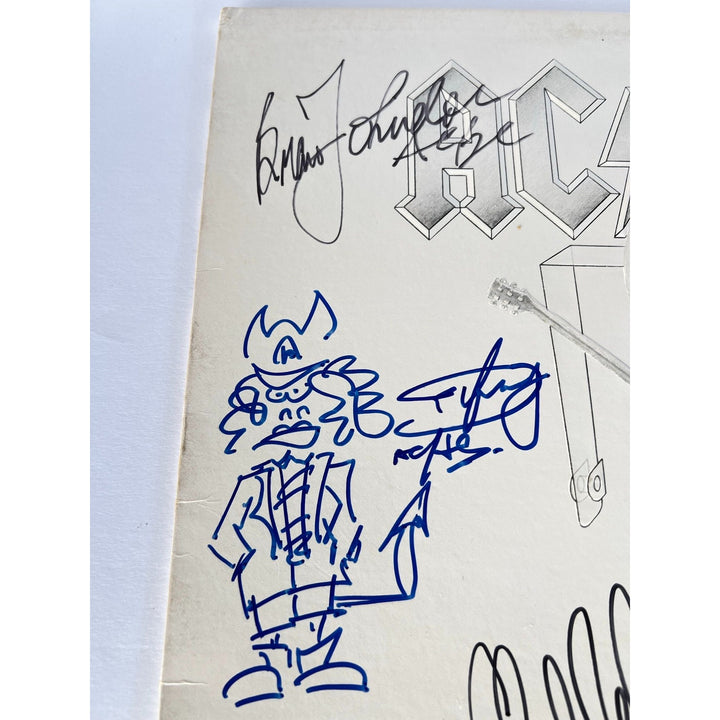 AC/DC " Flick of the Switch" Angus and Malcolm Young, Brian Johnston, Phil Rudd, & Cliff Williams original LP signed with proof