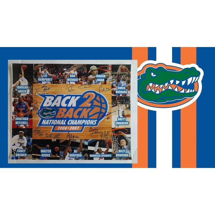 Florida Gators NCAA basketball national champions 16x20 photo team signed