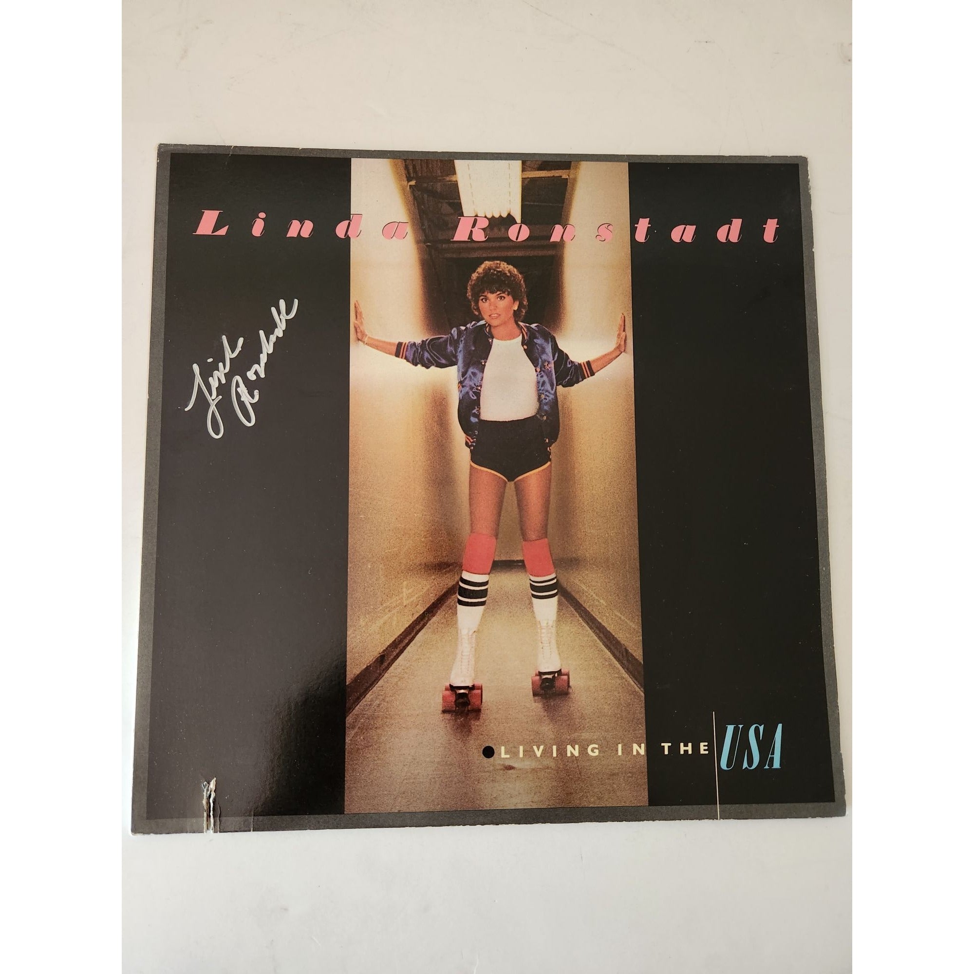 Linda Ronstadt living in the USA LP signed with proof