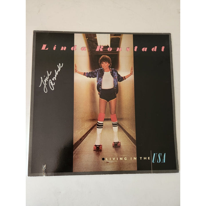 Linda Ronstadt living in the USA LP signed with proof