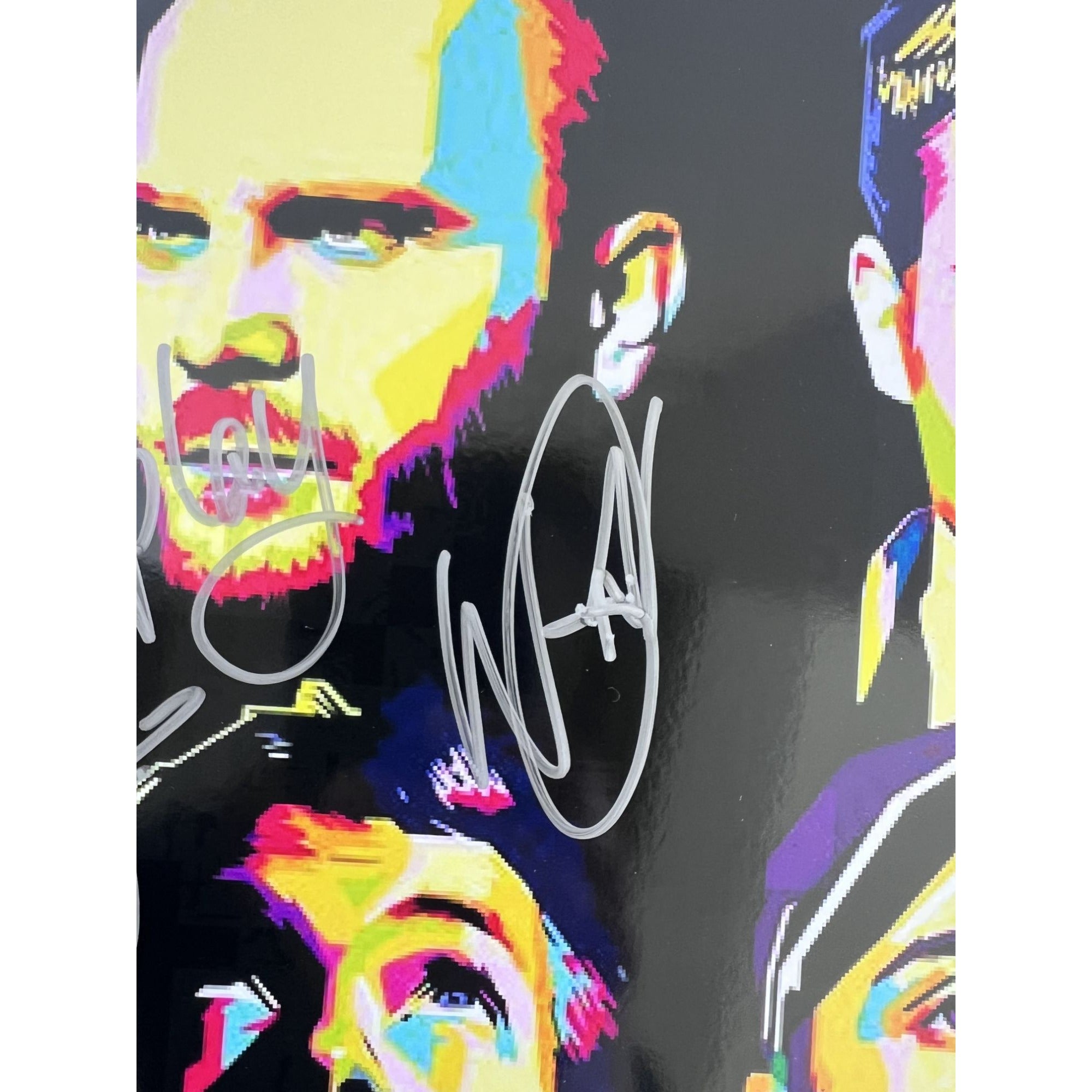 Chris Martin and Coldplay 14in drumhead signed with proof