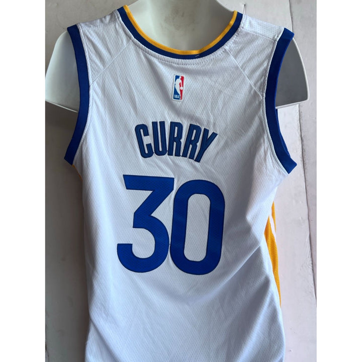 Golden State Warriors Draymond Green Steph Curry Klay Thompson 2021/22 NBA champions team signed jersey with proof