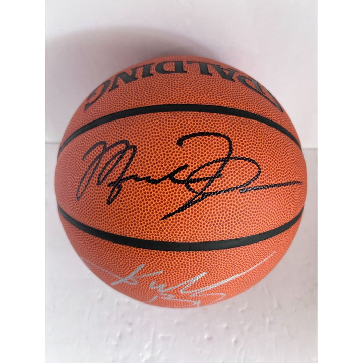 Kobe Bryant Michael Jordan NBA full size Spalding David Stern basketball signed with proof