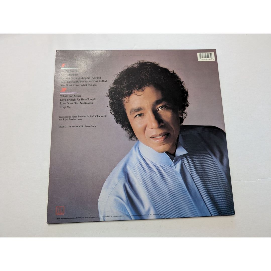 Smokey Robinson One Heartbeat original 1987 LP signed with proof